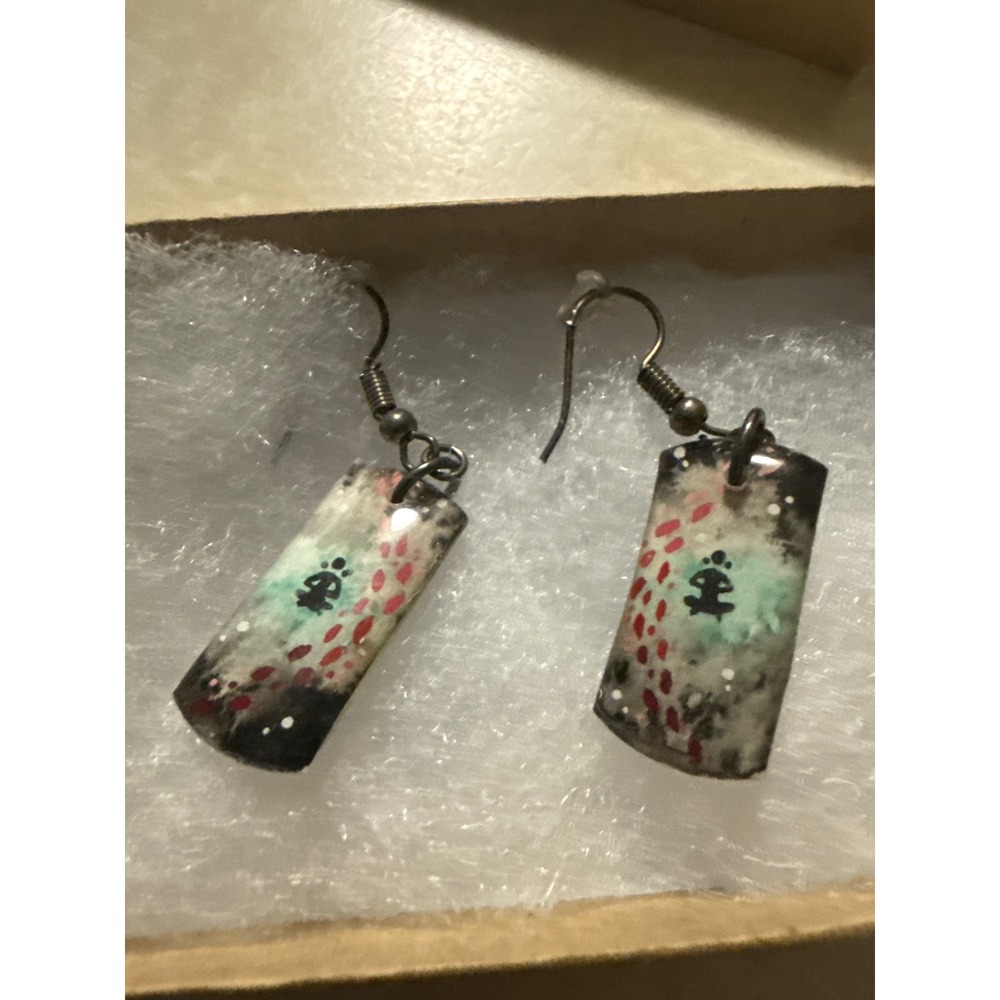 Rare Hand-Signed Moonbound Studio Wearable Watercolor Jewelry Set Sierra Leitner